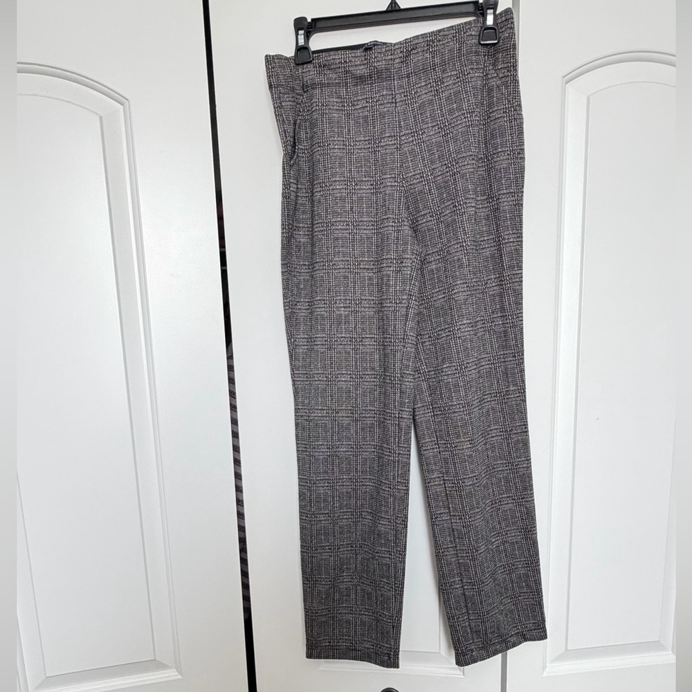 Classic Black and Gray Plaid Dress Pants